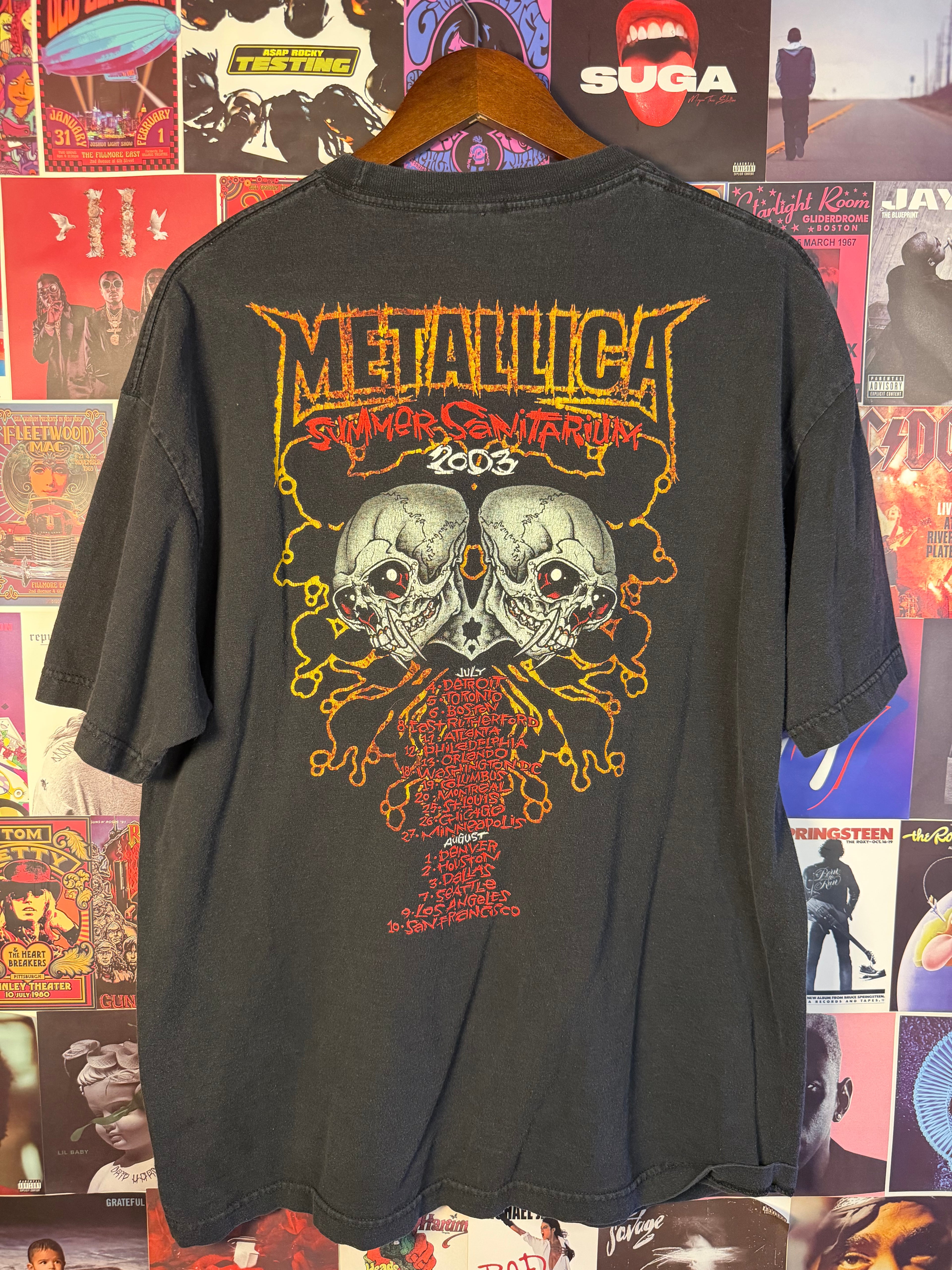 Vintage Metallica Summer Sanitarium 2003 Tour Tee