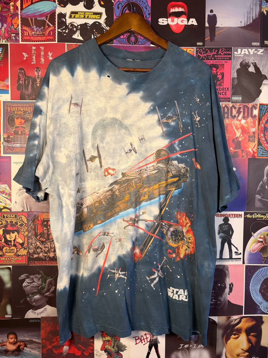 Vintage Star Wars All Over Print Battle Scene Tee