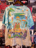 Vintage Joey Mars Surf Skeleton Tie Dye Tee