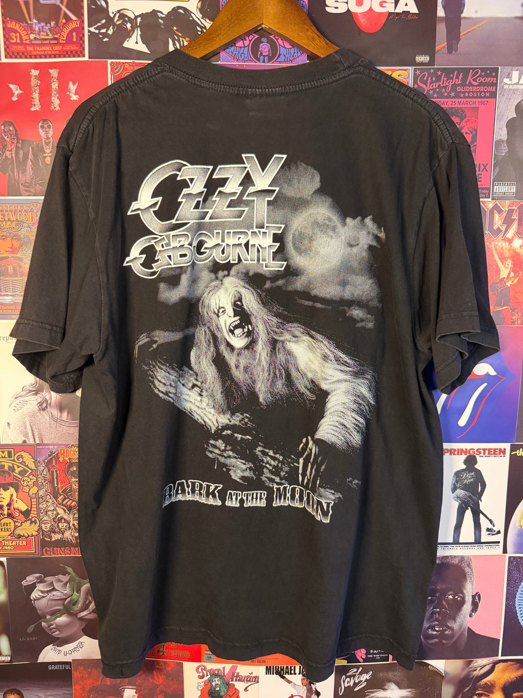 Vintage Ozzy Osbourne Bark At The Moon Asian Bootleg REO Tag T-Shirt