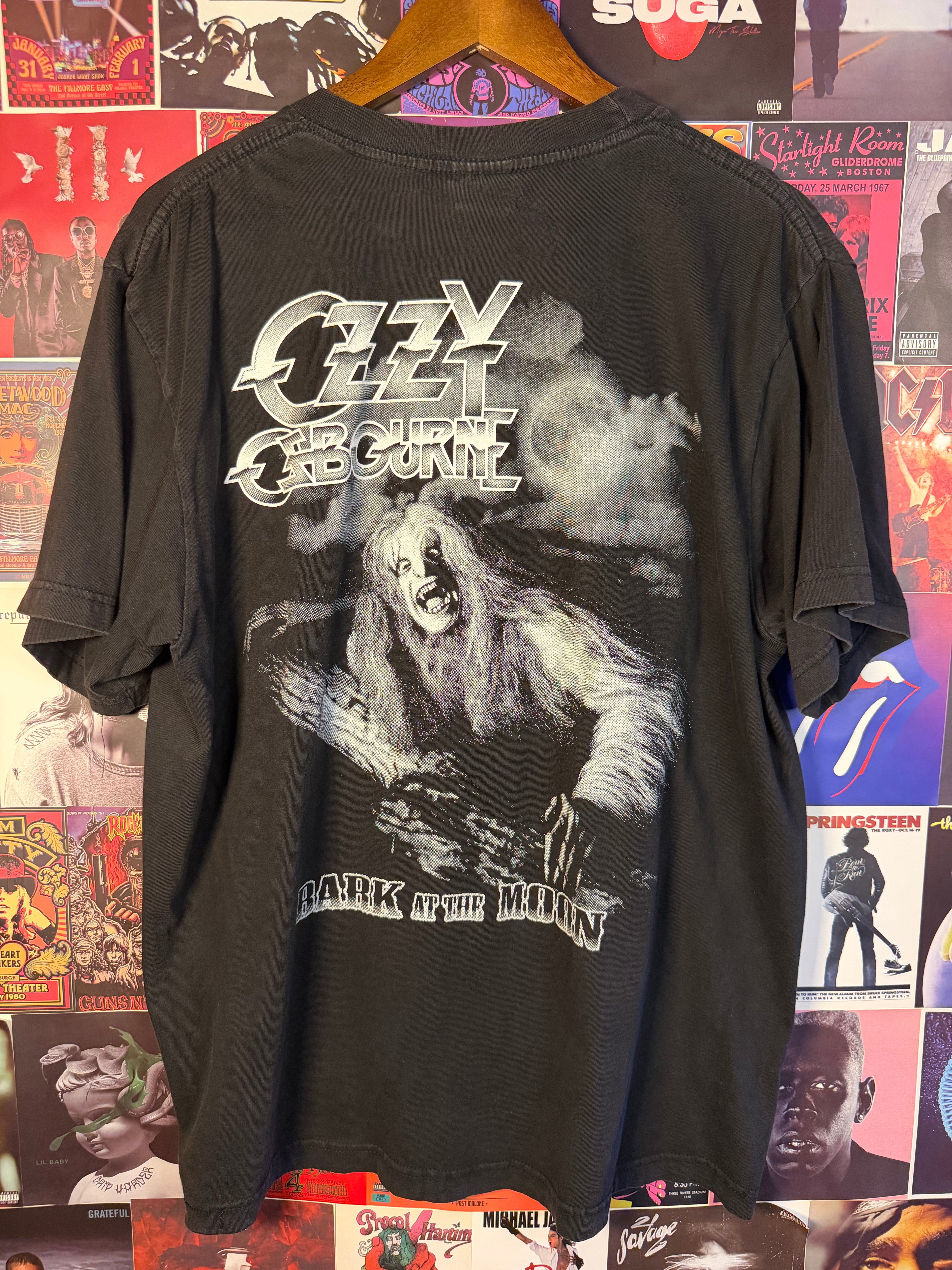 Vintage Ozzy Osbourne Bark At The Moon Asian Bootleg REO Tag T-Shirt