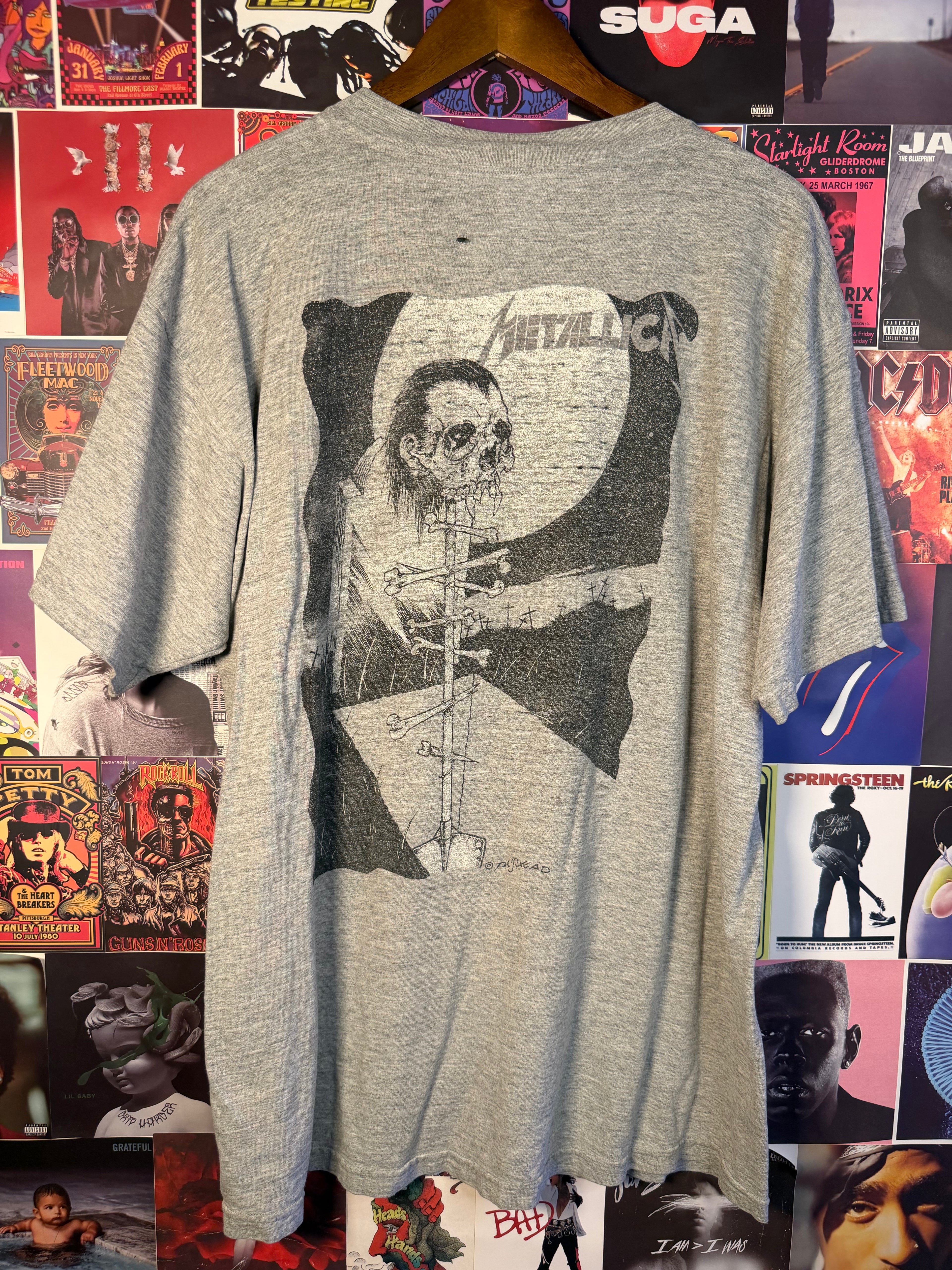 Vintage Metallica No Life Til Leather Pushead T Shirt