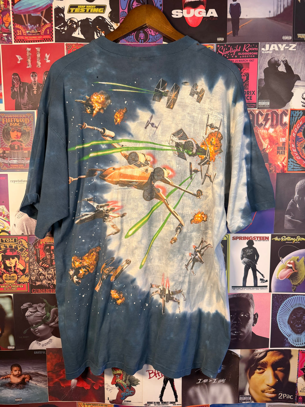 Vintage Star Wars All Over Print Battle Scene Tee